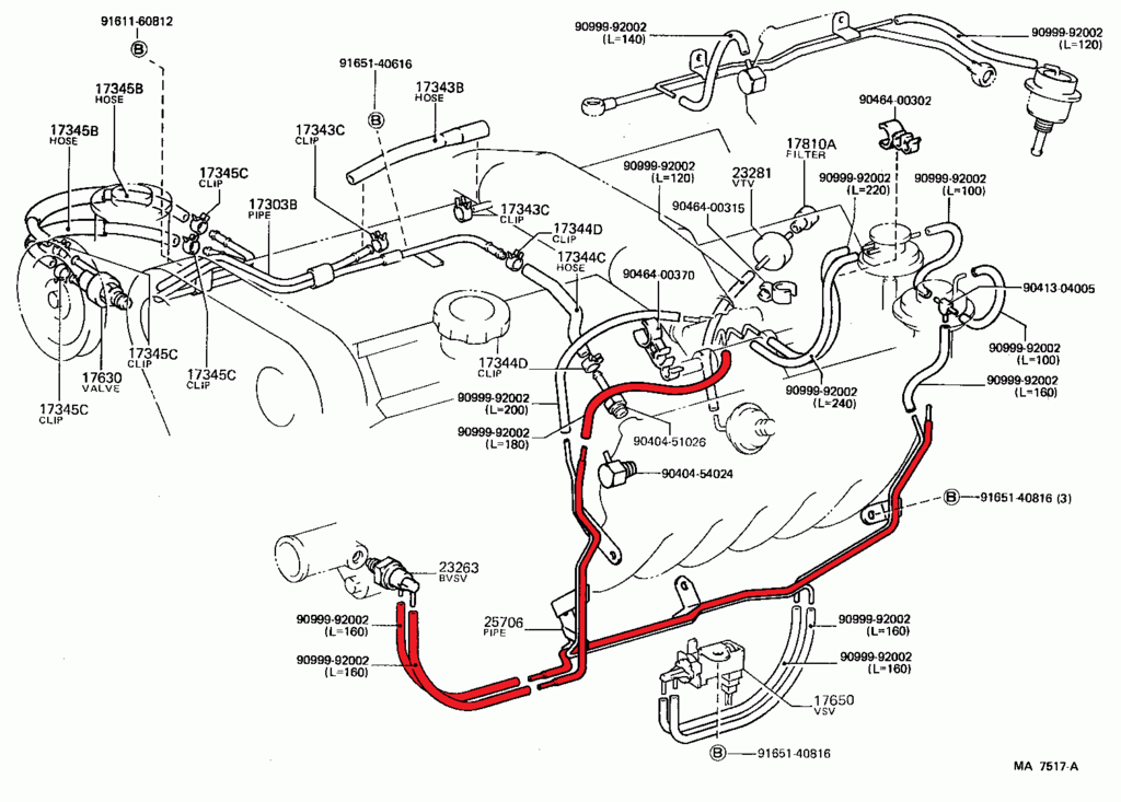 Charcoal canister vacuum lines 88 Cressida Toyota Nation Forum